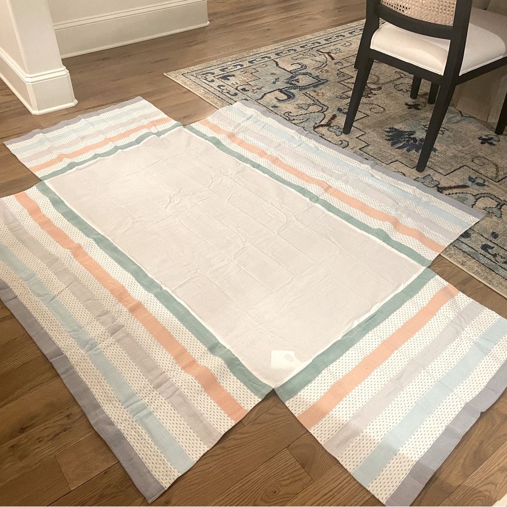 Pottery Barn Crib Skirt - quilted and beautiful colors.